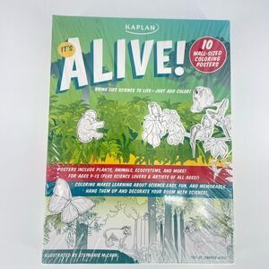 New Kaplan It's Alive! Bring Life Science to Life 10 Wall Sized Coloring Posters